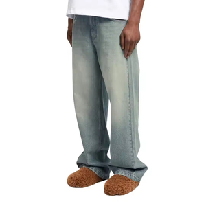 Pantalones Vaqueros de Diseño Personalizado, Cintura Media, Corte Holgado, Transpirables, Ligeros, para Hombre, Estilo Urbano, Estampados, Lavados, de Algodón, para Invierno, Otoño y Verano - Product Image 4