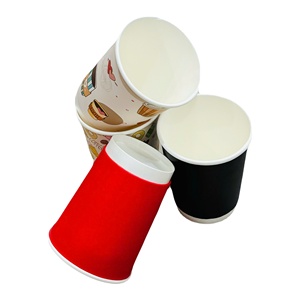 Vasos de Cartón Corrugado de Doble Capa con Logotipo Personalizado Impresos en Flexografía de 4oz 8oz 12oz Aptos para Alimentos para Café y Té para Oficina - Product Image 5