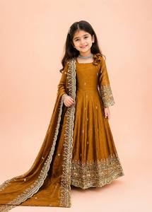 Ensemble de robe Anarkali brodée marron avec dupatta, vêtements ethniques pour femmes pour mariage, fête, Diwali - Product Image 2
