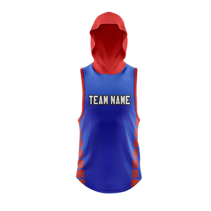 7v7 Adult Hooded Sleeveless <b>Compression</b> <b>Shirt</b> Uniform 100% Polyester Heat-Transfer Printed Breathable Quick Dry Custom Team Name - Product Image 3