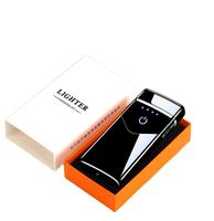 Encendedor Electrónico Dericsson Resistente al Viento, con Sensor Táctil de Huellas Dactilares, Doble Arco, Aleación de Zinc, Carga Creativa por Inducción USB