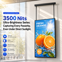 Écran LCD de vitrine haute luminosité 2500 nits lisible en plein soleil, mur vidéo, affichage numérique animé pour magasins de détail et centres commerciaux