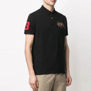 Camisetas Polo para Hombre 100% Algodón, Logotipo Bordado e Impreso Personalizado, Estilo Liso, Tejido de Punto Corto, Tallas Grandes - Product Image 1