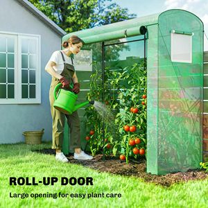 Grande Serra da Giardino Moderna Pop-up in Acciaio Zincato con Telaio in Legno/Acciaio e Materiale in PVC/Vetro per la Crescita delle Piante all'Aperto - Product Image 3