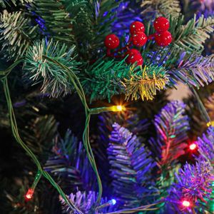 Albero di Natale di Lusso in Pino di Alta Qualità a Batteria, Pieghevole, con Luci LED in PET PVC e Ornamenti a Forma di Stella per Uso Esterno - Product Image 5