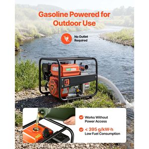Pompa d'Acqua Portatile a Benzina 7HP 2-in-1, 158 GPM, per Trasferimento Acque Semi-Sporche, con Tubo di Scarico da 25 Piedi - Product Image 4