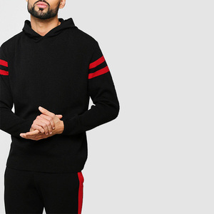 Conjunto Deportivo Unisex con Capucha Negra, Sudadera y Pantalones de Poliéster de Color Sólido, Corte Regular, Estilo Casual para Otoño - Product Image 2