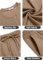 T-shirt à col zippé en maille respirante unie pour homme avec logo personnalisé et short décontracté pour l'été, le sport, la gym et l'entraînement