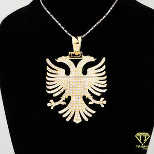 Collar con Colgante de Diseño de Pájaro de Alto Brillo para Amantes de la Joyería Hip Hop con Diamante Moissanite - Product Image 5