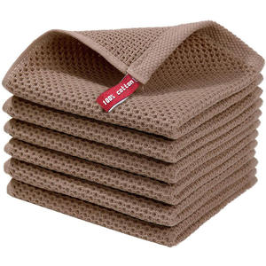 Ensemble de torchons de cuisine 100% coton, couleur unie, rectangulaires, séchage rapide, disponibles en plusieurs couleurs - Product Image 3