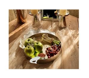 Bol à fruits en acier inoxydable couleur argent, qualité supérieure, forme ronde, taille personnalisée, bol de service pour chocolats - Product Image 1