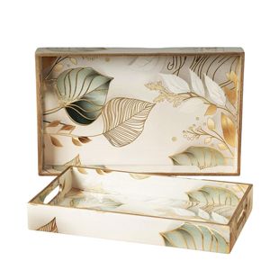 Bandeja Rectangular de Madera para Servir con Acabado de Esmalte Duradero, Ideal para Servir Desayuno, Almuerzo o Cena - Product Image 5