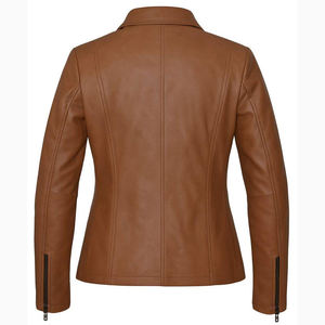Blouson matelassé pour femme en véritable peau de mouton – Vêtement d'extérieur élégant, mode hiver, style décontracté, inspiré de la moto, imperméable - Product Image 2