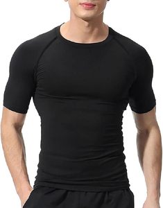 T-shirt de sport compressé STELLAR pour homme, coupe ajustée, pour entraînement musculaire, décontracté, fitness, respirant, séchage rapide, anti-plis - Product Image 1