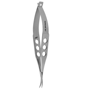 Ciseaux chirurgicaux ophtalmiques CE Ong en acier inoxydable de précision, manuels, pour la coupe de capsules, à angle positif, 9 cm - Product Image 6
