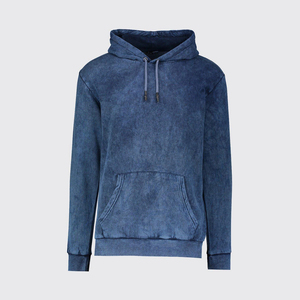 100% Cotton <b>Men</b> Acid Wash Hoodie Fashionable <b>top</b> Winter <b>Thermal</b> with Solid Print Pattern French Fleece Washed Long Warm - Product Image 1