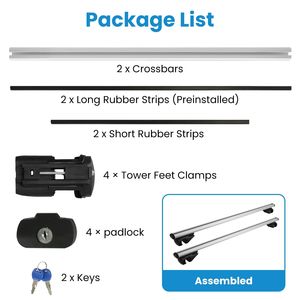 Barras cruzadas ajustables para techo de aluminio de 1,22 m de espesor, capacidad de carga de 176 libras, ajuste Universal para la mayoría de los vehículos, portaequipajes elevados para techo de coche - Product Image 5