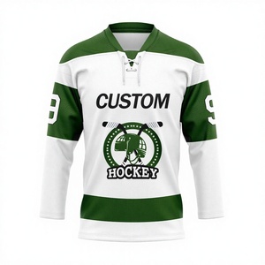 Jersey de Hockey sobre Hielo OEM Azul y Blanco con Malla Bird Eye, Personalizable con Bordado Tackle Twill, Uniforme de Hockey sobre Hielo - Product Image 3