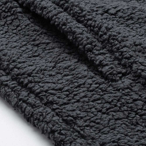 Embossed Printed Solid Color Article Men <b>Sherpa</b> Jacket Unique Look Pullover Regular Fit Best Fleece Hoodie - Product Image 4