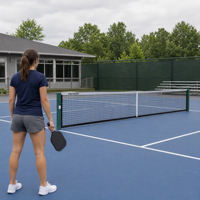 Poteau de filet de pickleball en acier galvanisé à chaud Enlio pour usage intérieur/extérieur, épaisseur 2 mm et 3 mm, facile à installer
