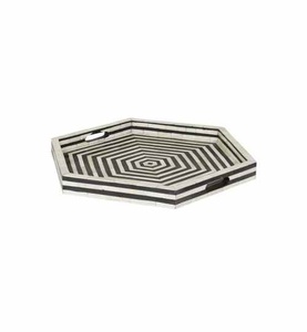 Bandeja de Servir con Incrustaciones de Hueso, Diseño Personalizado, Bandeja de Madera Hecha a Mano para Decoración del Hogar, Regalo, Mesa de Centro y Comedor - Product Image 6