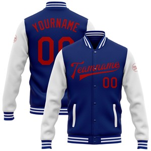 Chaqueta Varsity Personalizada de Cuero Sólido con Franjas y Logotipo Personalizado, Número y Nombre, Servicio OEM, Invierno - Product Image 1