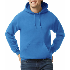 เสื้อฮู้ดสีน้ำเงินสำหรับผู้ชาย ทรงปกติ ผ้าถักเนื้อฝ้าย สวมใส่สบายๆ สำหรับฤดูใบไม้ร่วง BRG เสื้อฮู้ดและเสื้อสเวตเชิ้ตสำหรับผู้ชาย - Product Image 1