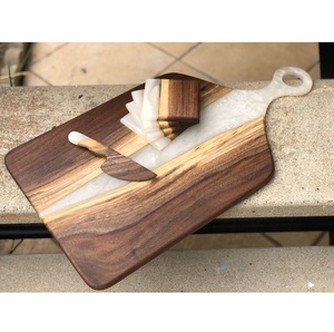 Planche à découper en bois époxy à finition lisse pour cuisine, planche en bois époxy rustique pour style de cuisine de ferme - Product Image 1