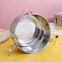 Boîte à lunch en acier inoxydable rectangulaire pour le travail, l'école, boîte à bento avec couvercle en acier, compatible lave-vaisselle, clip verrouillable