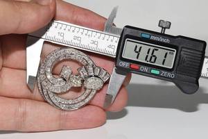 Luxury <b>Art</b> Nouveau Brooch <b>Pin</b> 925 Silver Moissanite Multi Shape Diamond Antique Style Jewelry for Women Elegant Party Gift - Product Image 4