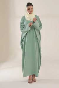 Dubai Hot Flared Cuff Bag <b>Long</b> Sleeve Casual <b>Dress</b> <b>for</b> Muslim Women Modest Breathable Solid Color Abaya Dubai Beads - Product Image 2