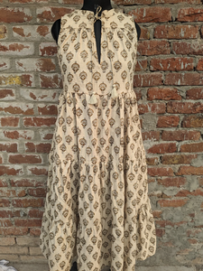 Vestido de Verano 100% Algodón para Mujer, Vestido Maxi con Estampado a Bloques Hecho a Mano, Diseño Sólido, Sostenible, para Otoño/Verano - Product Image 6