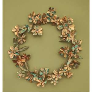 Guirnalda de Flores Metálicas Esmaltadas Hechas a Mano, Decoración Floral Colorida para Colgar en la Pared, para Hogar, Jardín, Bodas y Fiestas - Product Image 2