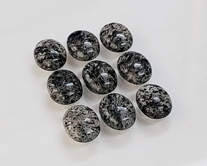 Cuarzo rutilo negro ovalado cabujón, piedra preciosa suelta 14*10 mm 16*12 mm 18*13 mm 20*15 mm, GEMA 100% NATURAL para la fabricación de joyas - Product Image 1