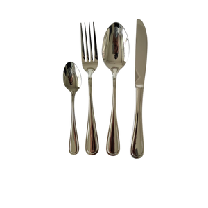 13. Ensemble de couverts de luxe 4 pièces en acier inoxydable, finition miroir, avec poignée torsadée moderne, couverts ergonomiques en métal - Product Image 5