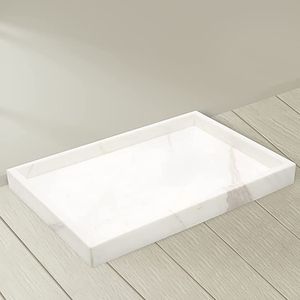 Elegante bandeja ovalada de mármol para servir el desayuno, uso en hostelería y elegante arreglo de mesa. - Product Image 3