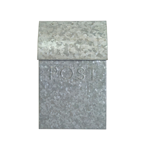 <b>Wall</b> Mounted Natural Galvanized Iron Mailbox <b>Post</b> <b>Box</b> Rustproof Non Locking Front Access - Product Image 2