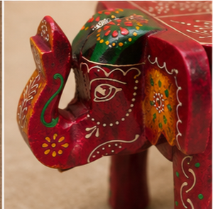 Handmade Painted <b>Elephant</b> Shape Wooden Stool <b>Decorative</b> Home Furniture Figurine Animal Theme Craft - Product Image 5
