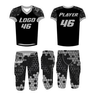 Nouveaux uniformes de football américain respirants à manches courtes, personnalisables pour les équipes - Product Image 4