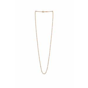 Collar de Cadena de Oro Rosa Sólido de 18K con Detalles de Barra, Joyería Minimalista y Elegante para Mujer - Product Image 2