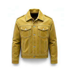 Chaqueta de Cuero para Hombre, Último Modelo, Nueva Llegada, Venta al Por Mayor, Forro Polar Impermeable, Personalizable, Superventas - Product Image 1