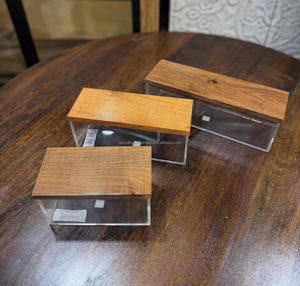 Handmade Elegant Chocolate & Dry Fruits <b>Box</b> Chocolate <b>Wood</b> <b>Lid</b> Design Available in India - Product Image 2