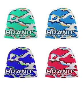 Gorro de Invierno Personalizado con Diseño de Camuflaje, Estilo Urbano Unisex para Adultos, 56-58CM, Tejido Jacquard - Product Image 1