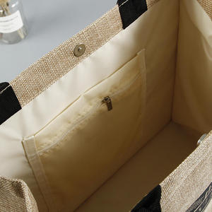 Strong Handle Jute Shopping Bag for Heavy <b>Weight</b> Grocery Carrying - Product Image 3