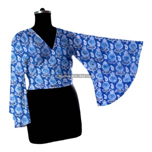 Top Cruzado de Algodón Elegante Personalizado para Mujer, Verano 2026, Ropa de Playa, Fabricantes de Ropa de Primavera/Verano - Product Image 3