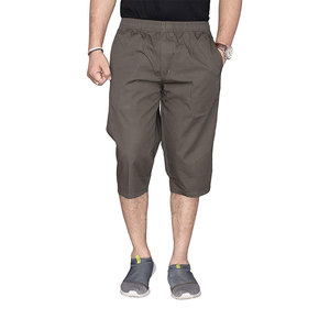 Pantalones Cortos Bermuda Grises para Hombre, Cintura Media, Cierre Elástico, Estilo Casual con Bolsillos, Secado Rápido, Tela Oxford 100% Poliéster - Product Image 1
