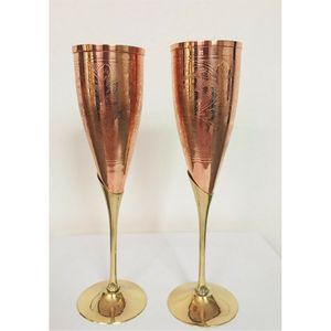 Copa de vino de metal martillado hecha a mano, copa de cóctel plateada, copa de champán de lujo con tallo de latón para decoración del hogar o bodas. - Product Image 4