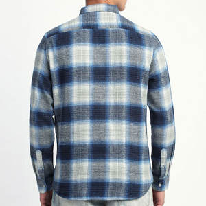 Chemises décontractées en flanelle pour hommes, personnalisées OEM, de haute qualité, col montant, manches longues, respirantes, séchage rapide, logo personnalisé, couleur et taille, automne - Product Image 3