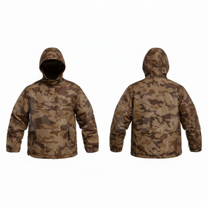 Soft Shell Custom Camouflage Design Hooded Windproof Protective Jacket Lightweight Outdoor Rainproof Protective <b>Coat</b> for Men - Product Image 4