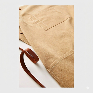 Unisex Pugmark Embossed Chefs Uniform <b>Apron</b> Water-Repellent Oil-Wax Cotton Canvas <b>Kitchen</b> Gardening Restaurant Use Baker Coffee - Product Image 6